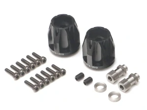 Boom Racing ProBuild™ XT616 V2 6-Lug Aluminum 12mm Wheel Hub Adapters 16MM Offset (2) Black